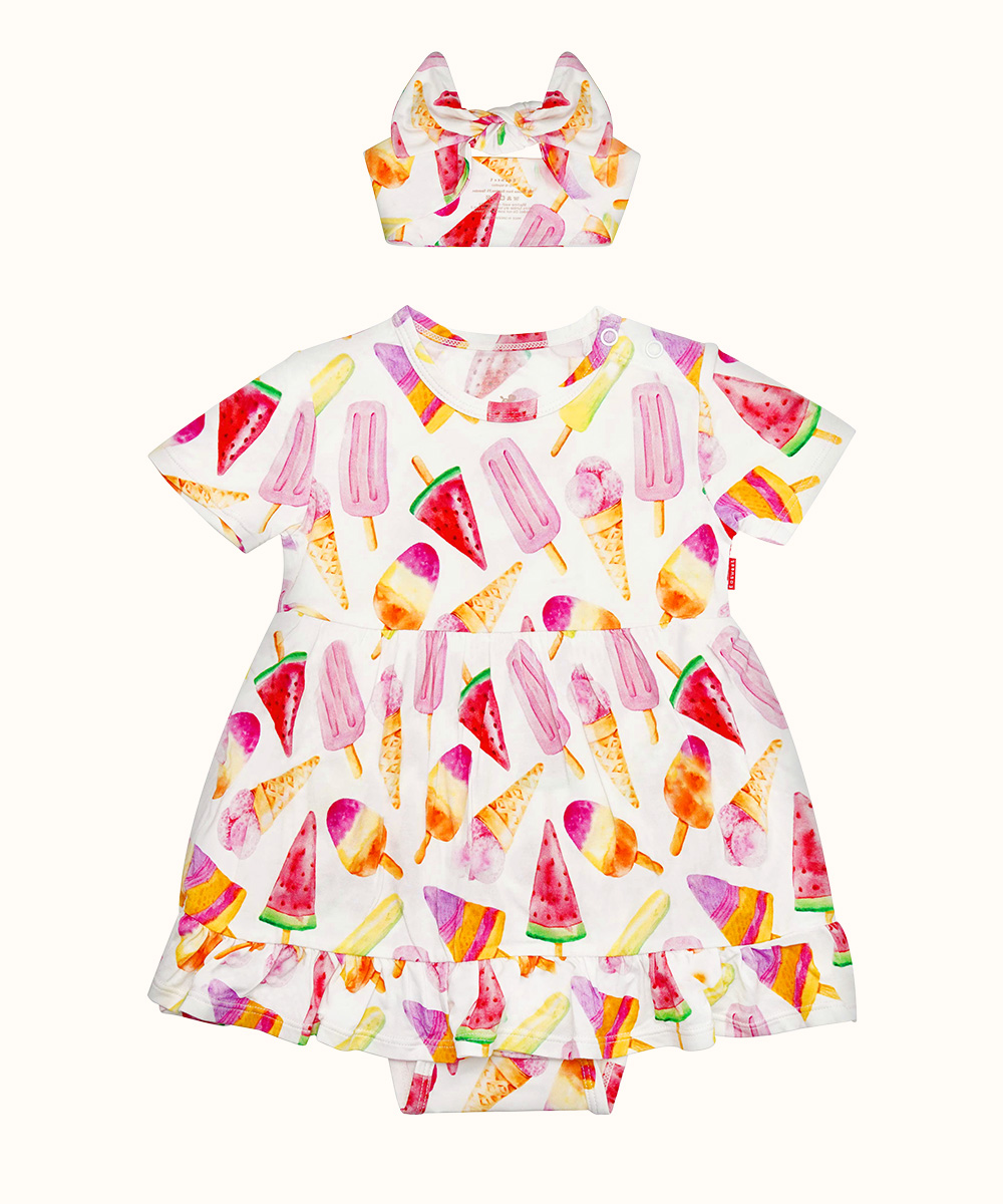 Bamboo Baby Bodysuits with Hairband Set