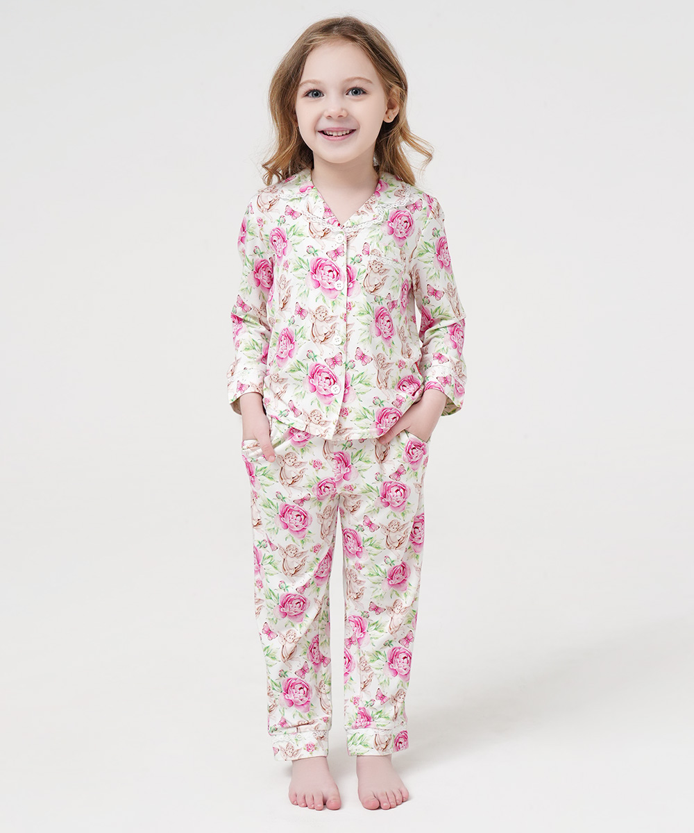Toddler Girls' Bamboo Long Sleeve Pajama Sets