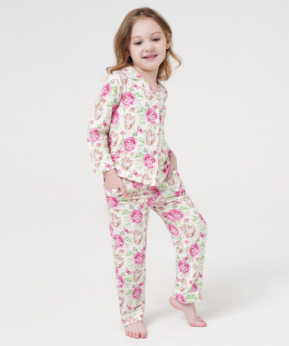 Toddler Girls' Bamboo Long Sleeve Pajama Sets
