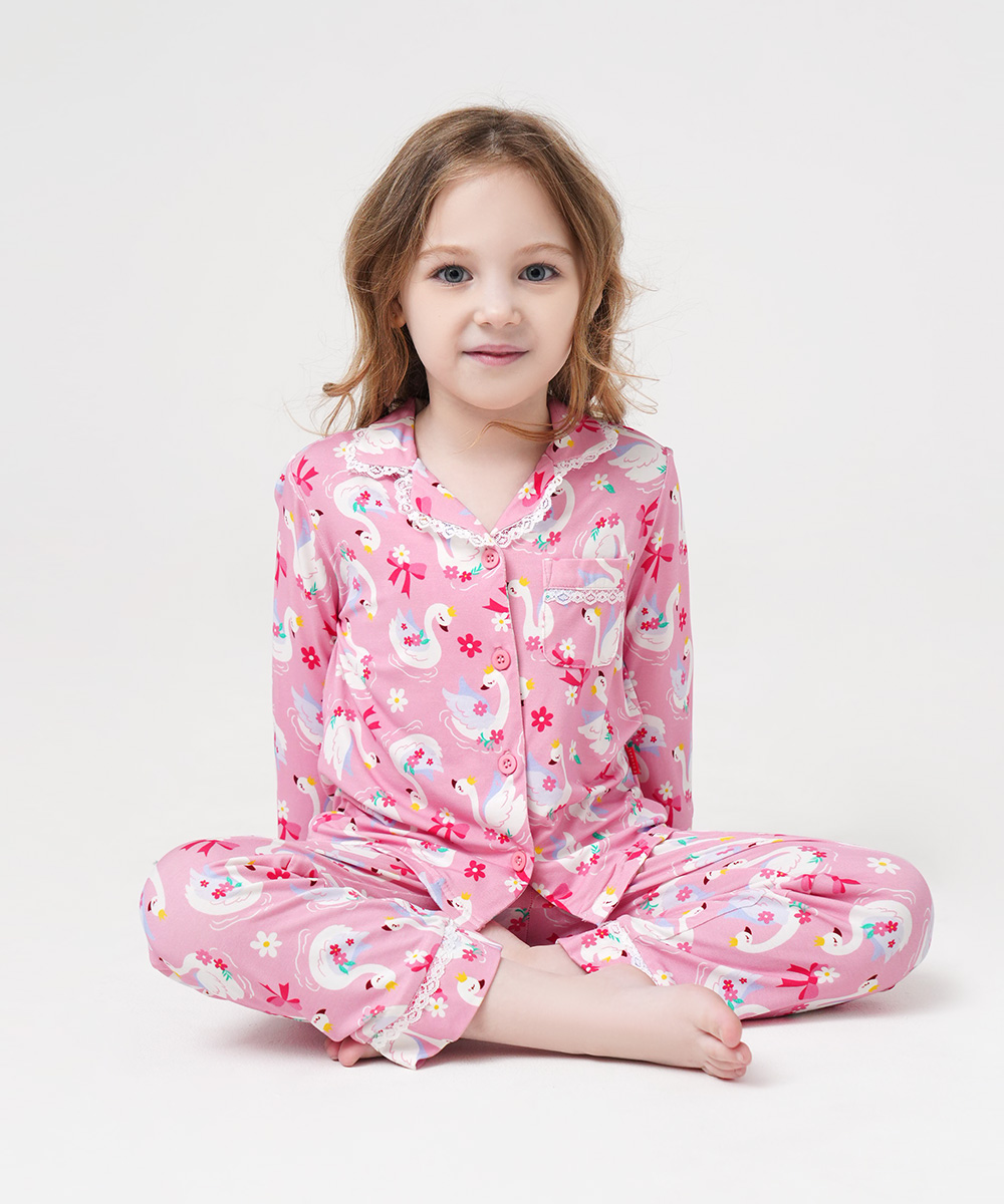 Toddler Girls' Bamboo Long Sleeve Pajama Sets