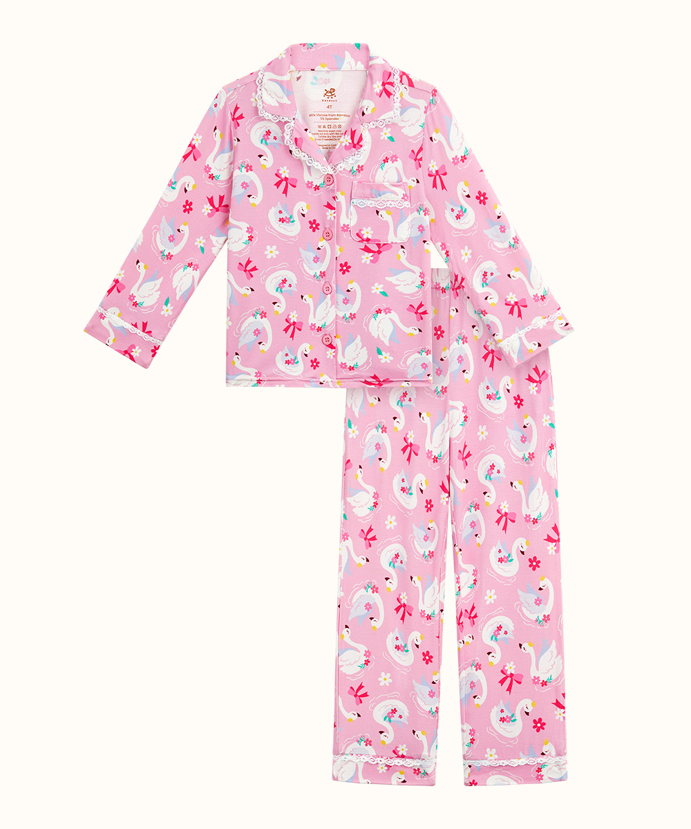 Toddler Girls' Bamboo Long Sleeve Pajama Sets