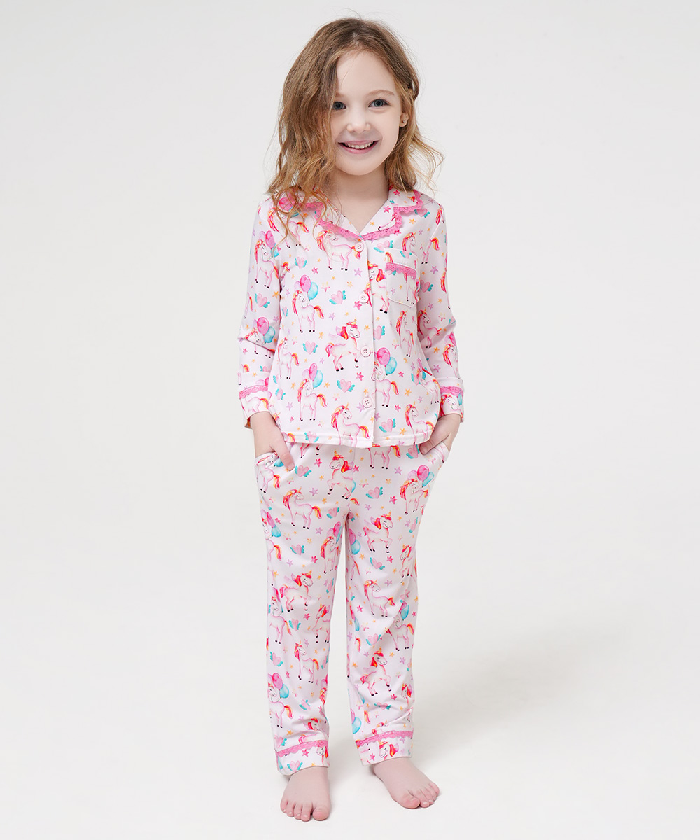 Toddler Girls' Bamboo Long Sleeve Pajama Sets