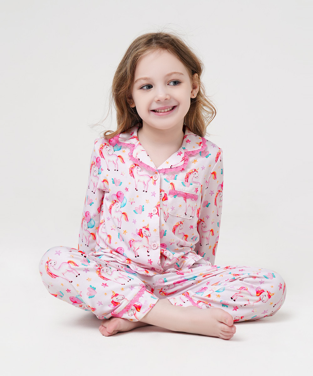 Toddler Girls' Bamboo Long Sleeve Pajama Sets
