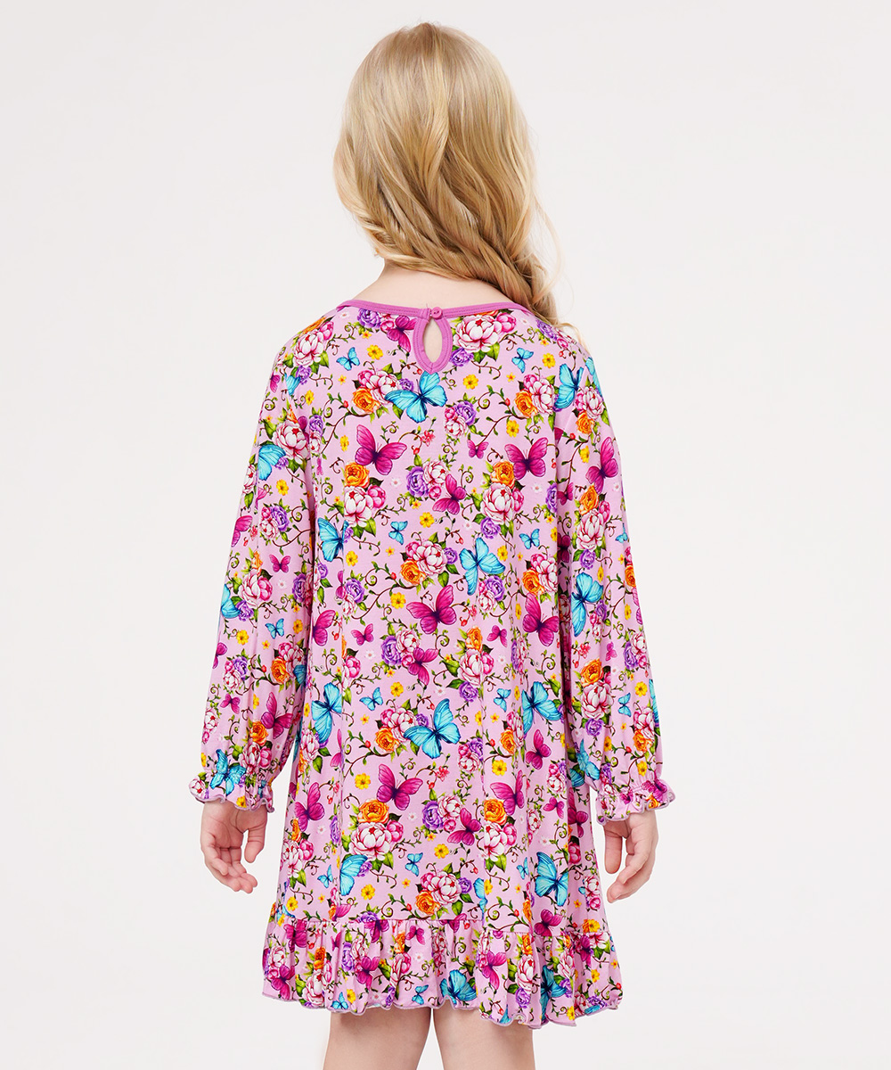 Toddler Girls Bamboo-derived Long Sleeve Nightgowns