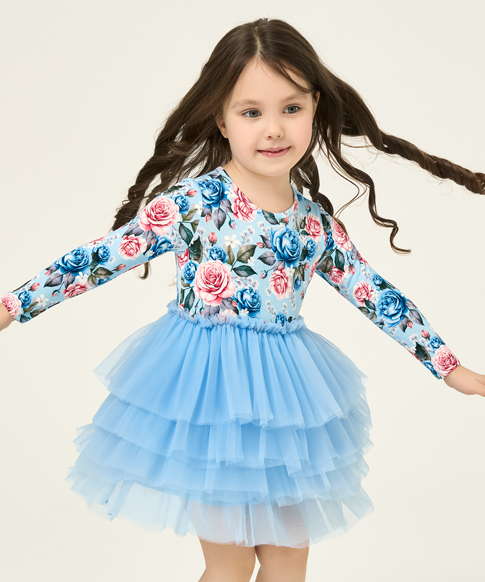 Toddler Girl Bamboo Long Sleeve Tulle Dress