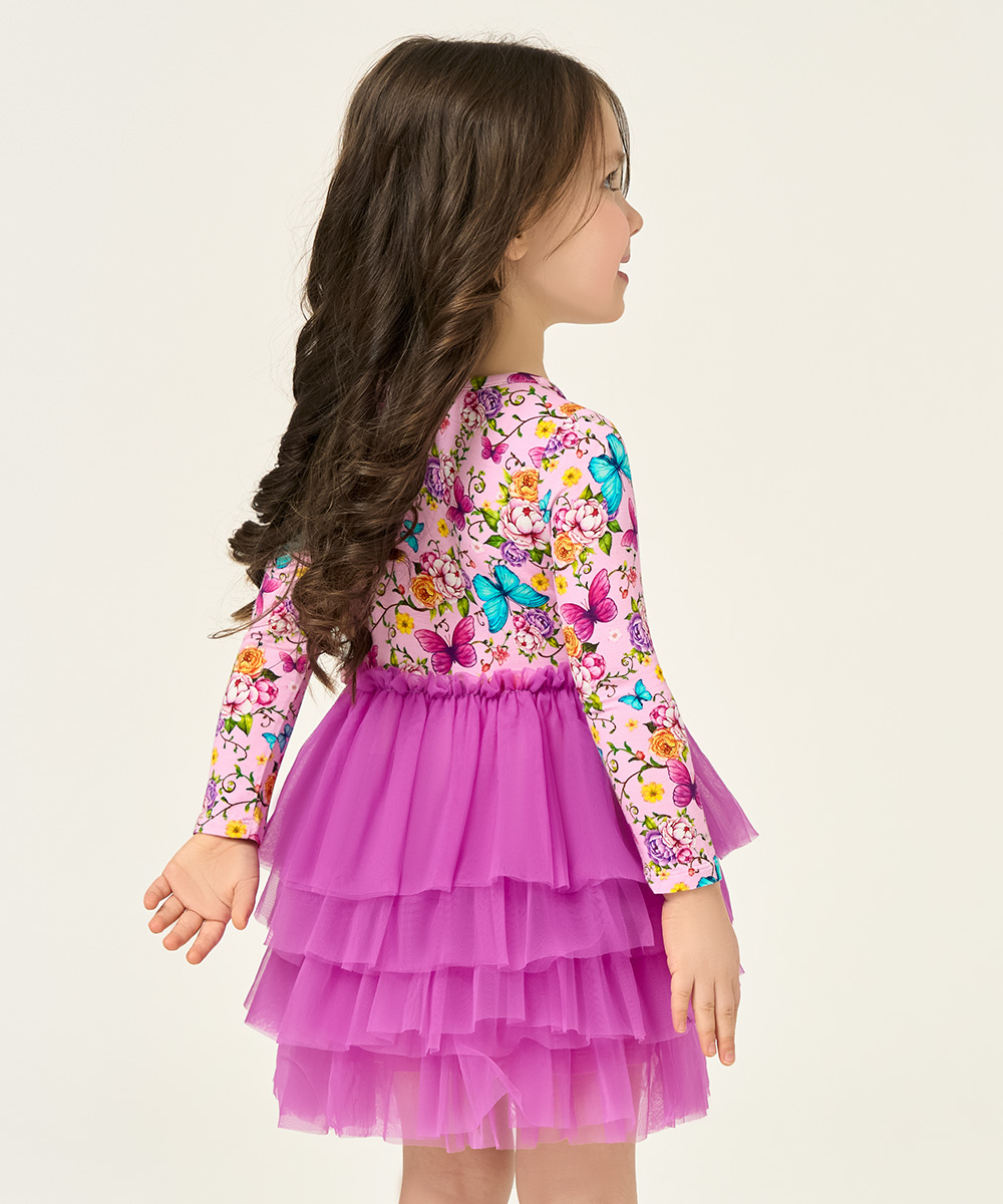 Toddler Girl Bamboo Long Sleeve Tulle Dress
