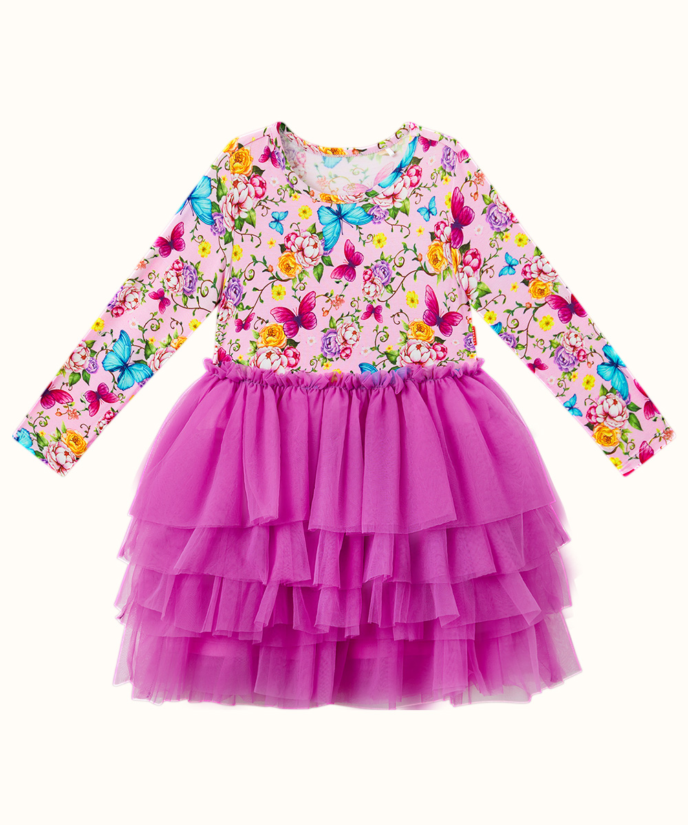 Toddler Girl Bamboo Long Sleeve Tulle Dress