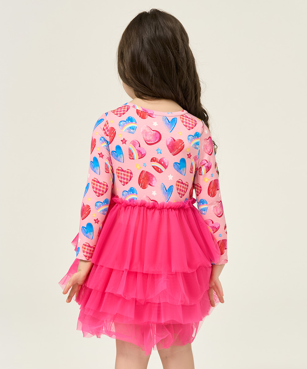 Toddler Girl Bamboo Long Sleeve Tulle Dress