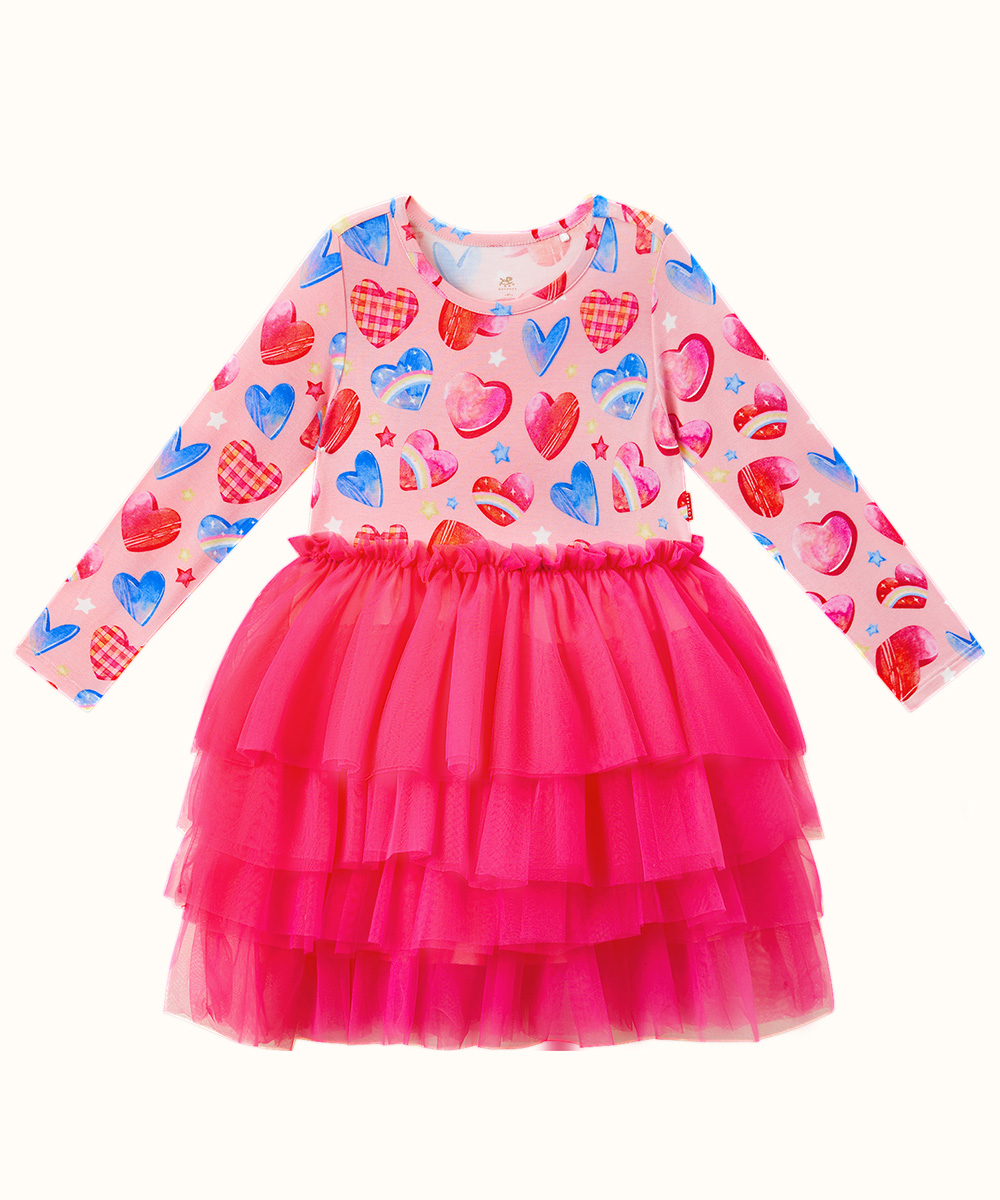 Toddler Girl Bamboo Long Sleeve Tulle Dress