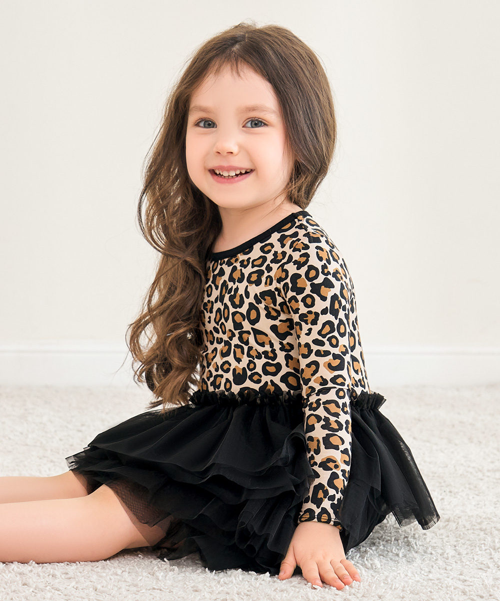 Toddler Girl Bamboo Long Sleeve Tulle Dress