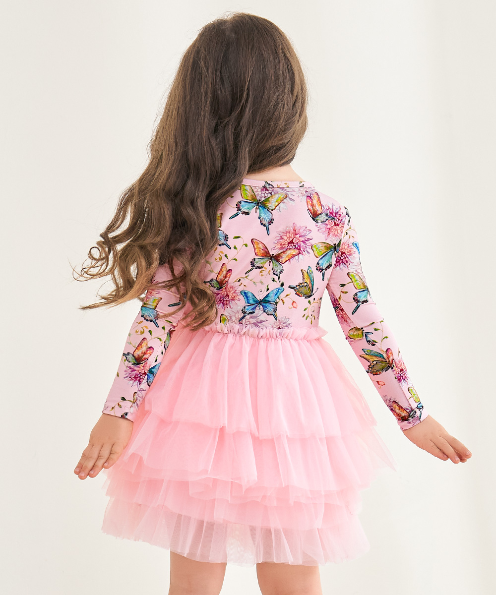 Toddler Girl Bamboo Long Sleeve Tulle Dress