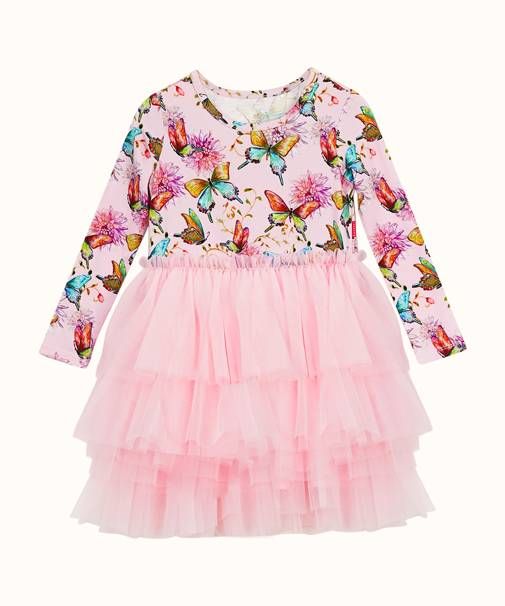 Toddler Girl Bamboo Long Sleeve Tulle Dress