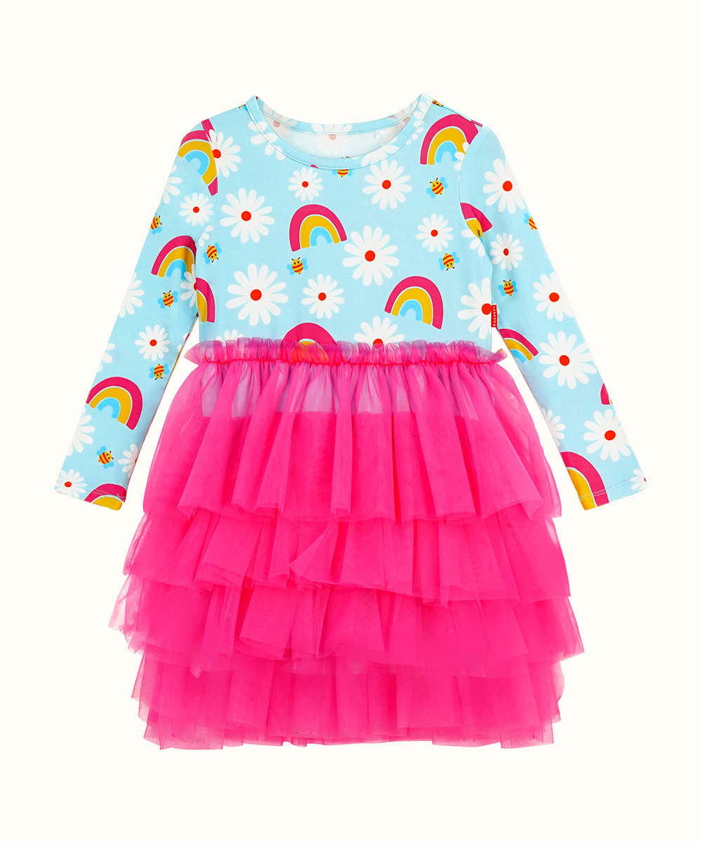 Toddler Girl Bamboo Long Sleeve Tulle Dress