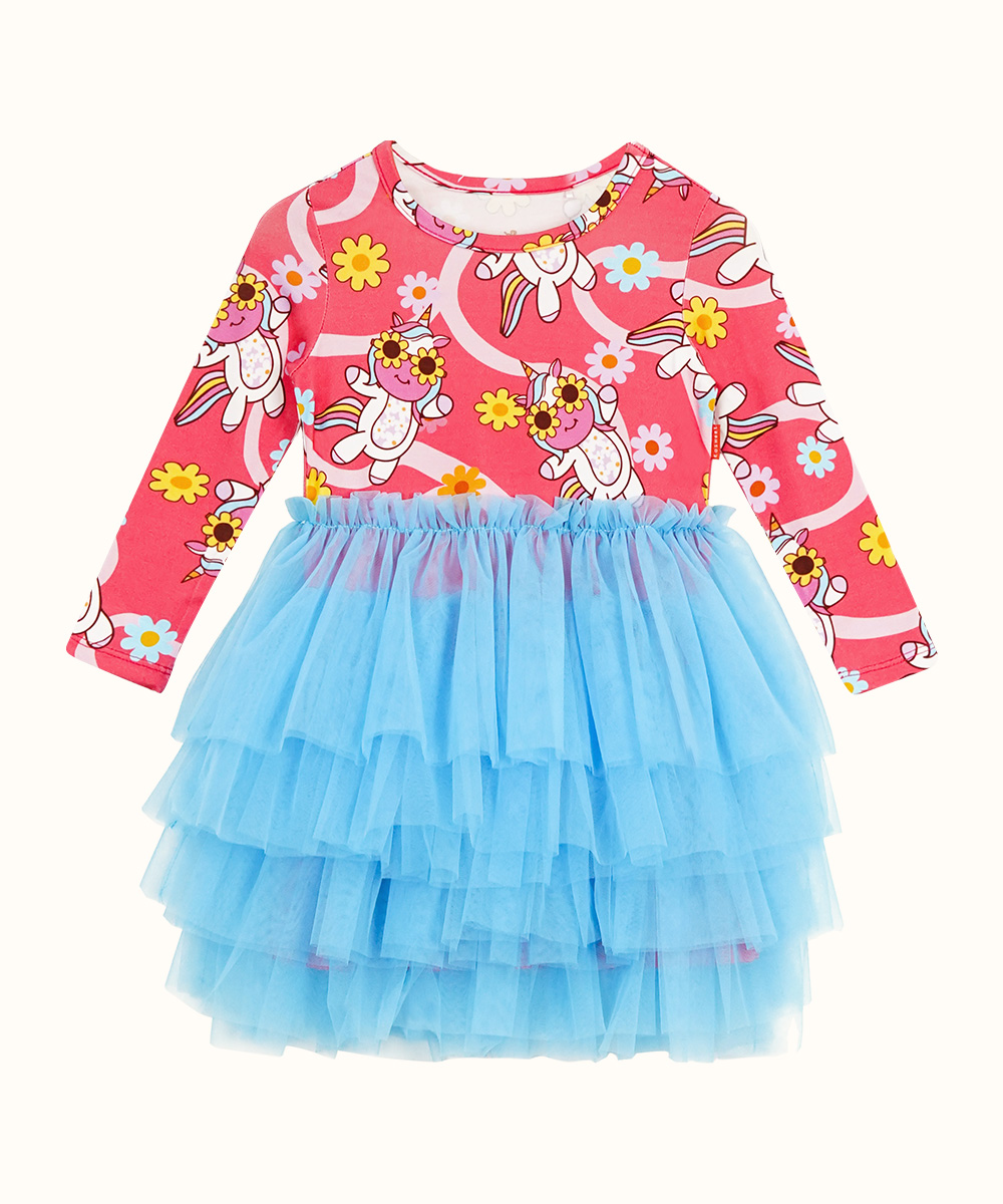 Toddler Girl Bamboo Long Sleeve Tulle Dress