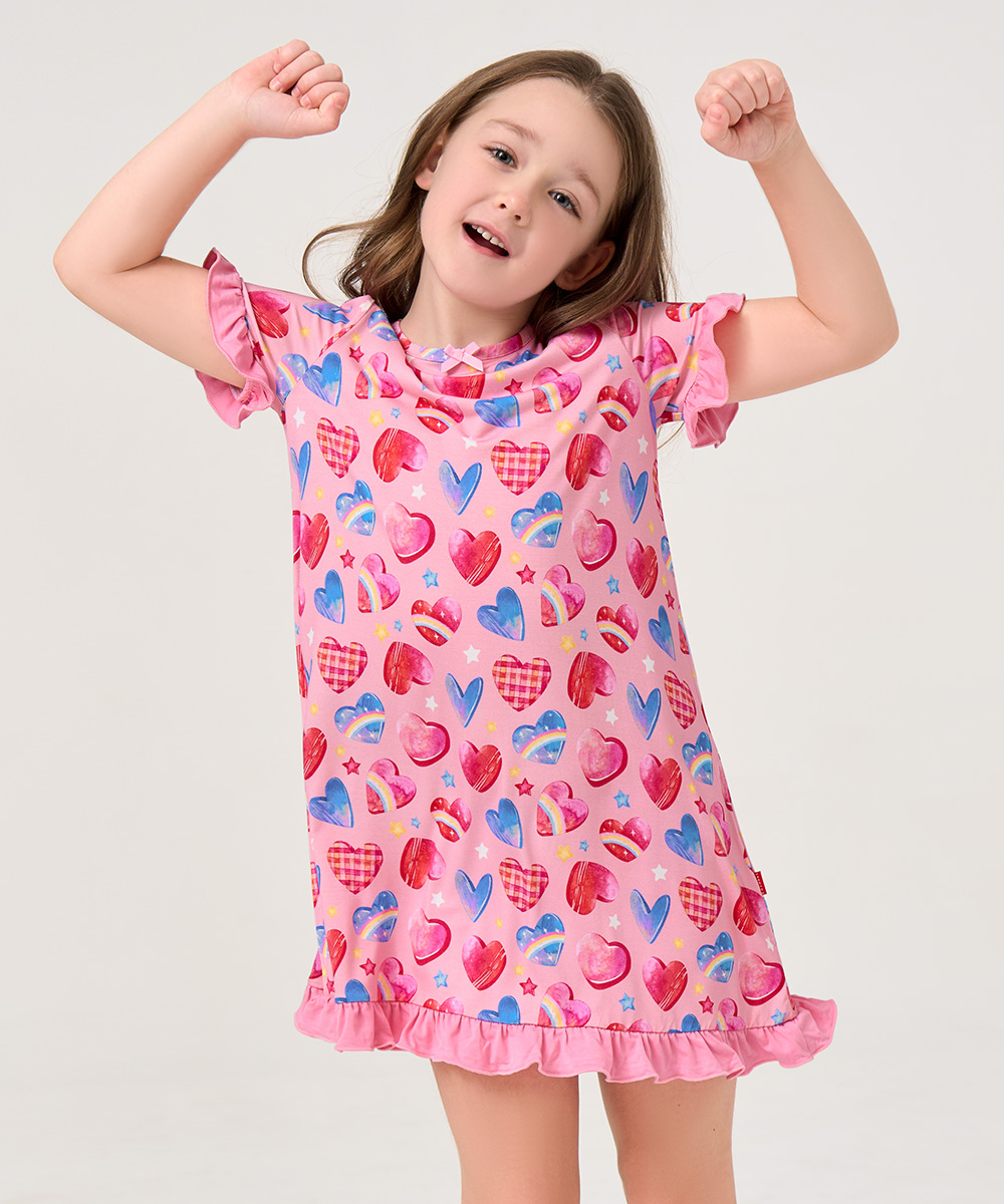 Big Girls Bamboo Ruffle Sleeve Dresses