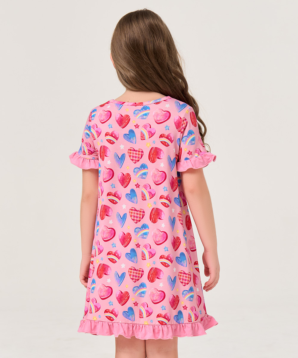 Big Girls Bamboo Ruffle Sleeve Dresses