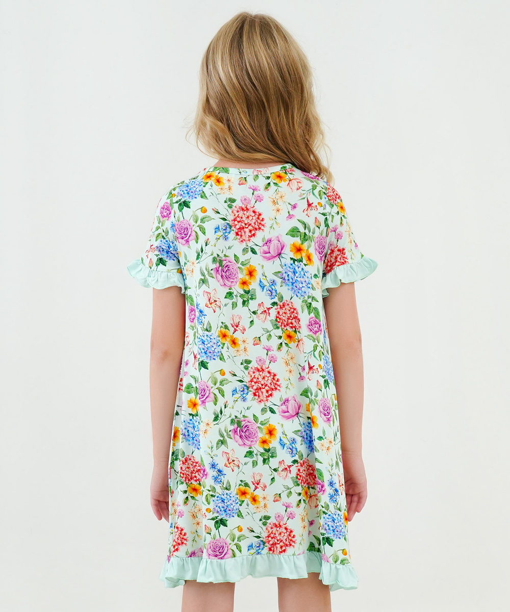 Big Girls Bamboo Ruffle Sleeve Dresses