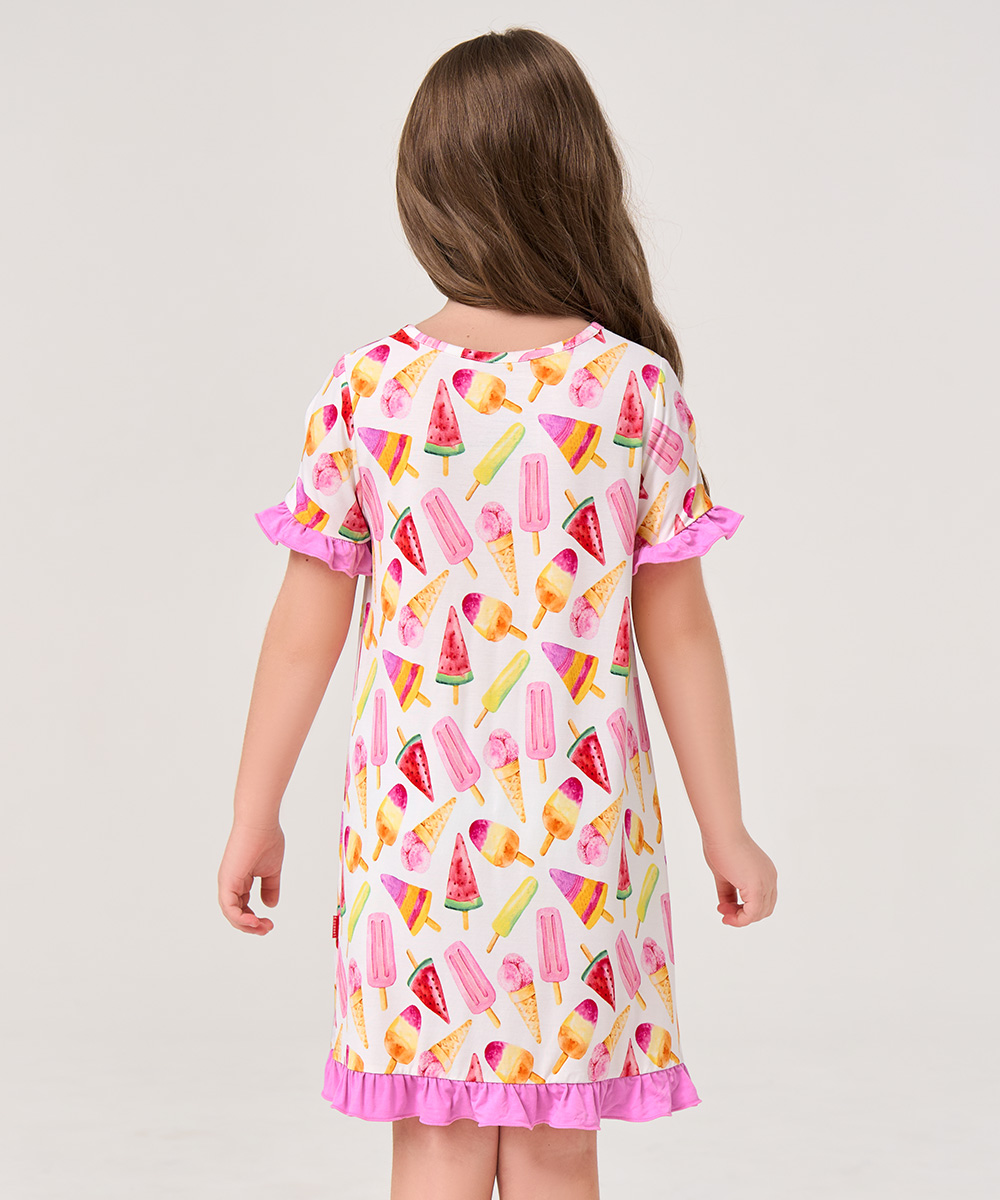 Big Girls Bamboo Ruffle Sleeve Dresses