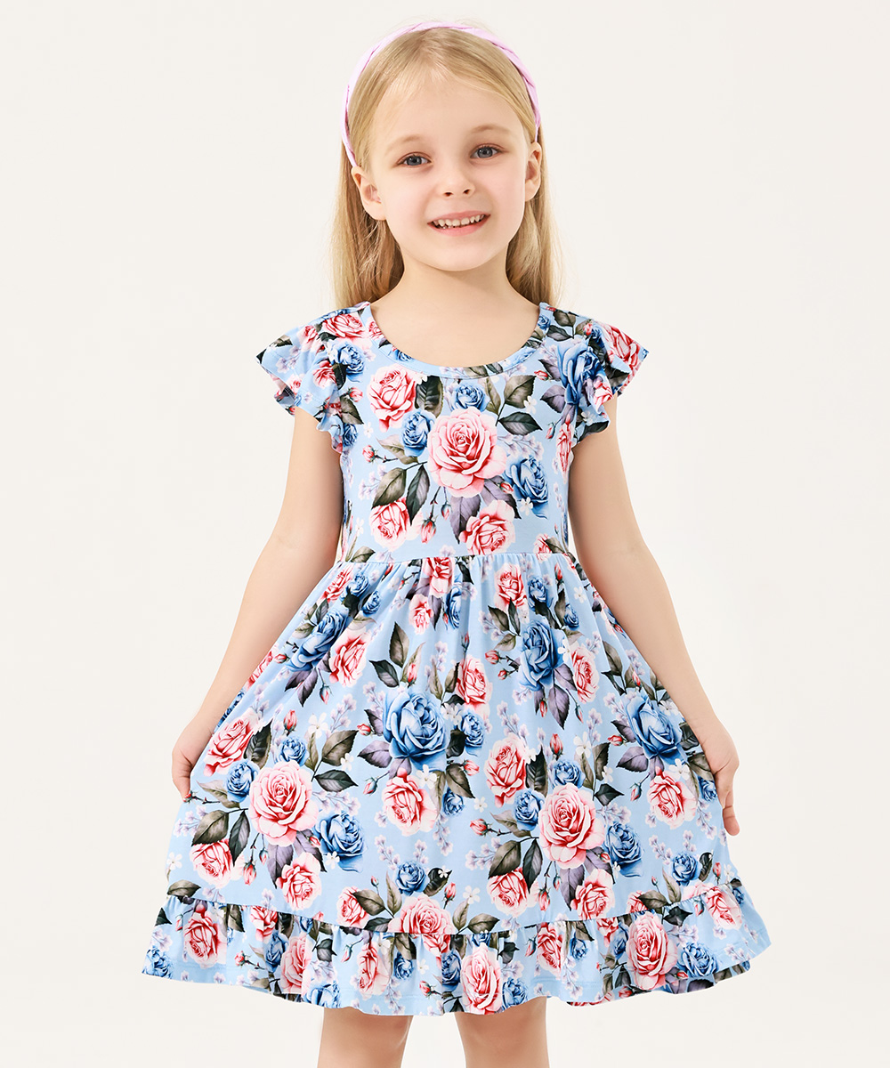 Girls Cutout on Back Sleeveless Dress