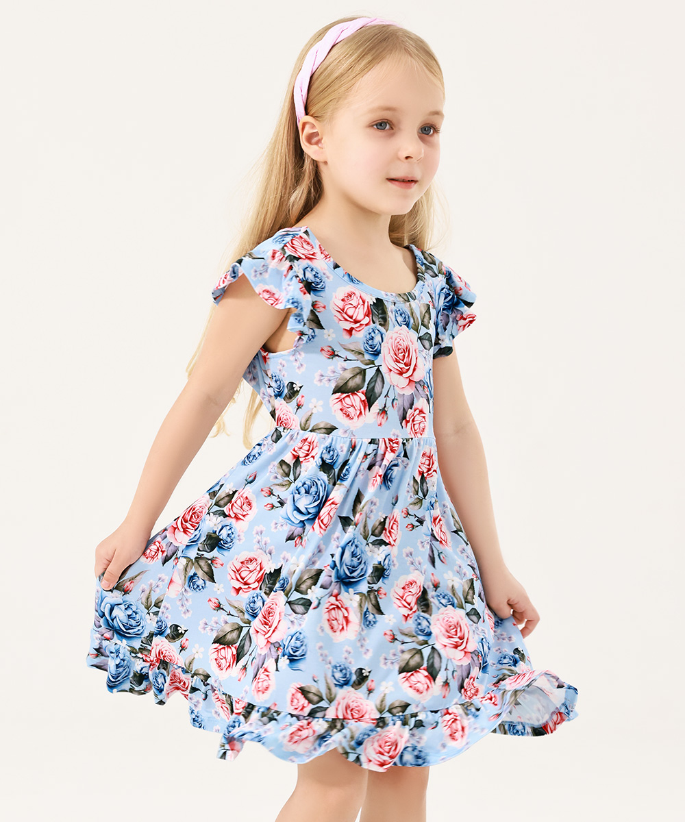 Girls Cutout on Back Sleeveless Dress