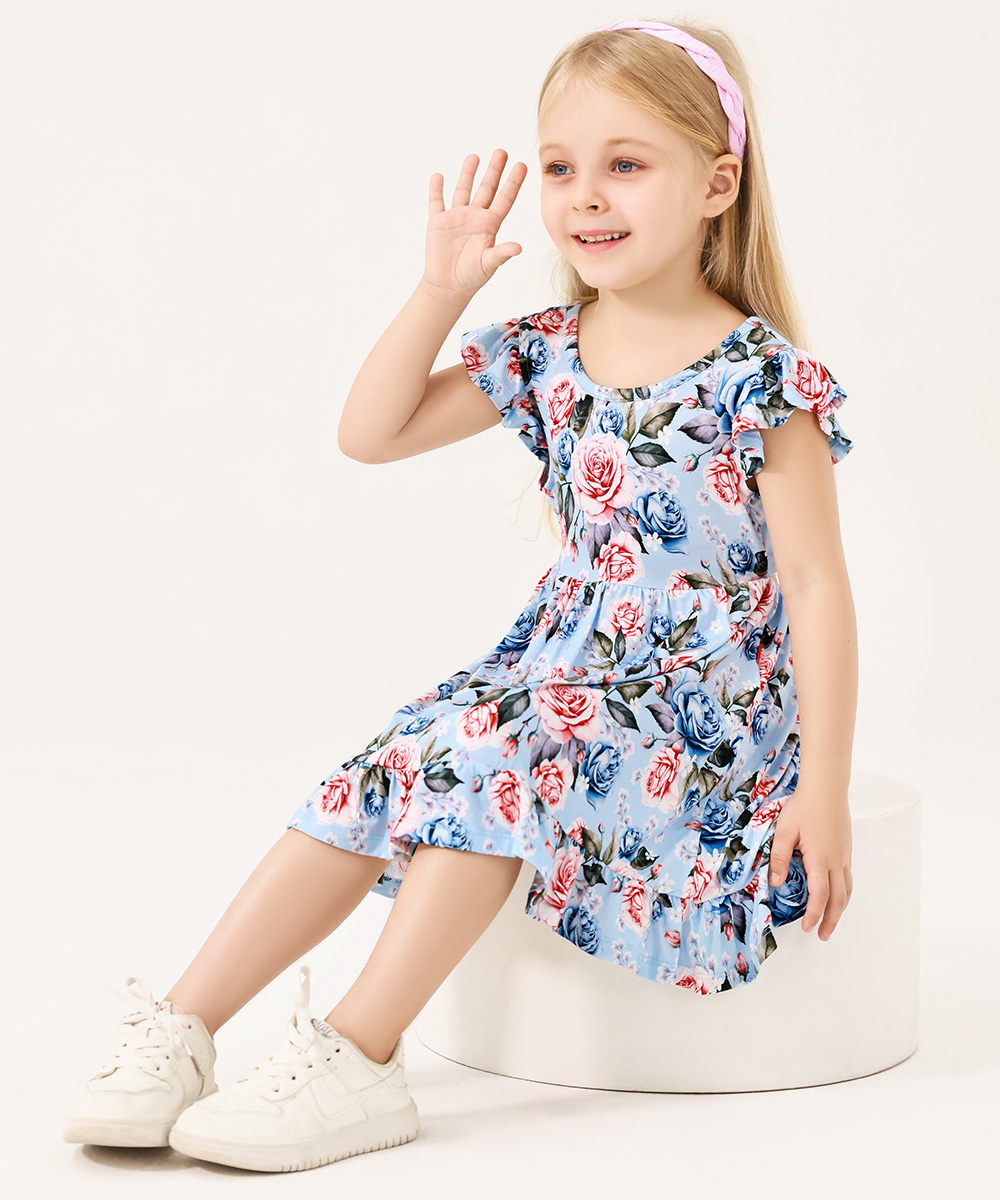 Girls Cutout on Back Sleeveless Dress