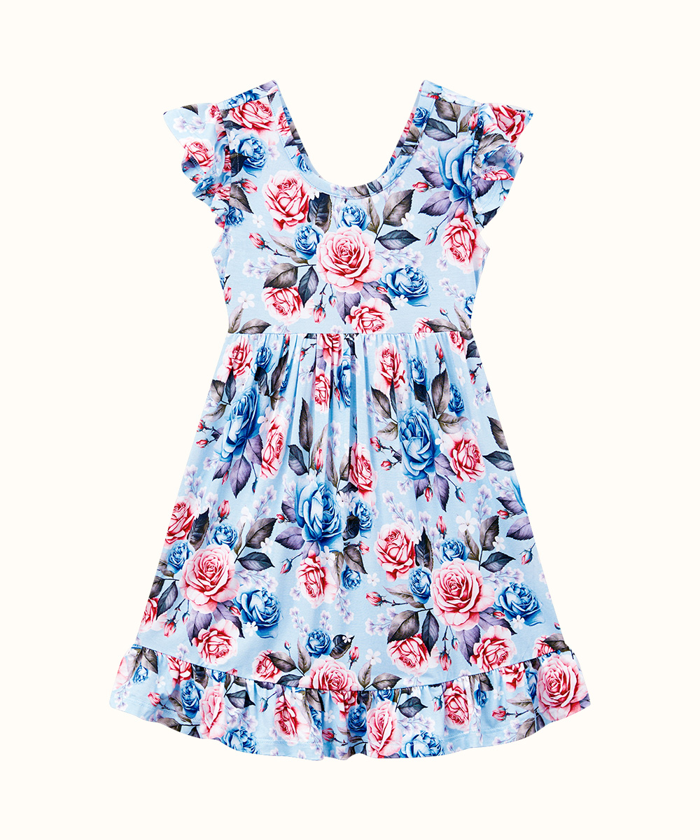 Girls Cutout on Back Sleeveless Dress