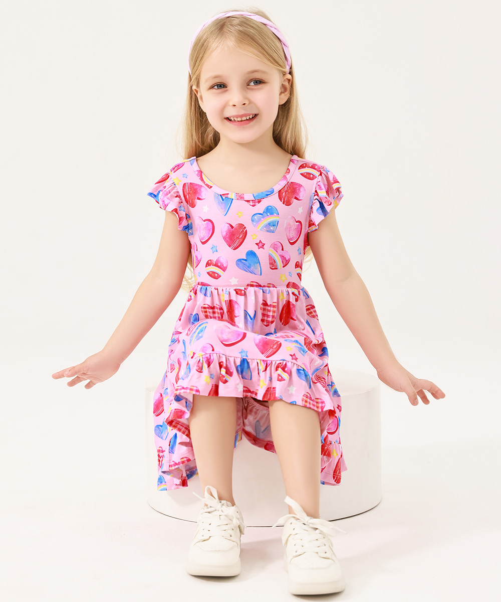 Girls Cutout on Back Sleeveless Dress