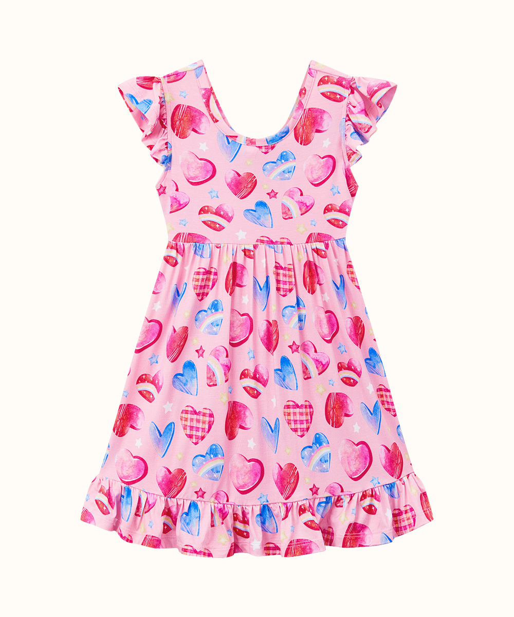 Girls Cutout on Back Sleeveless Dress