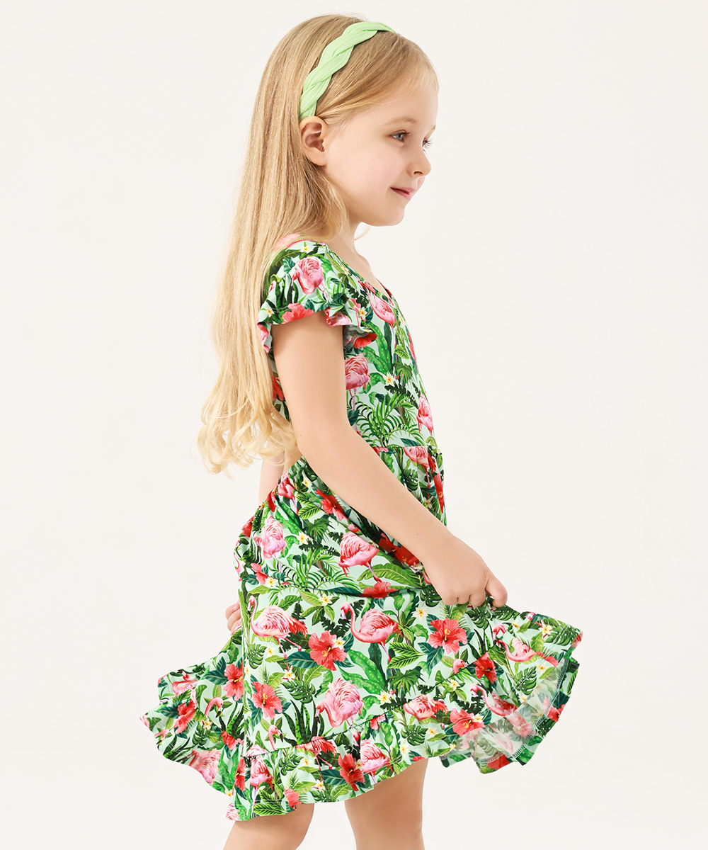 Girls Cutout on Back Sleeveless Dress