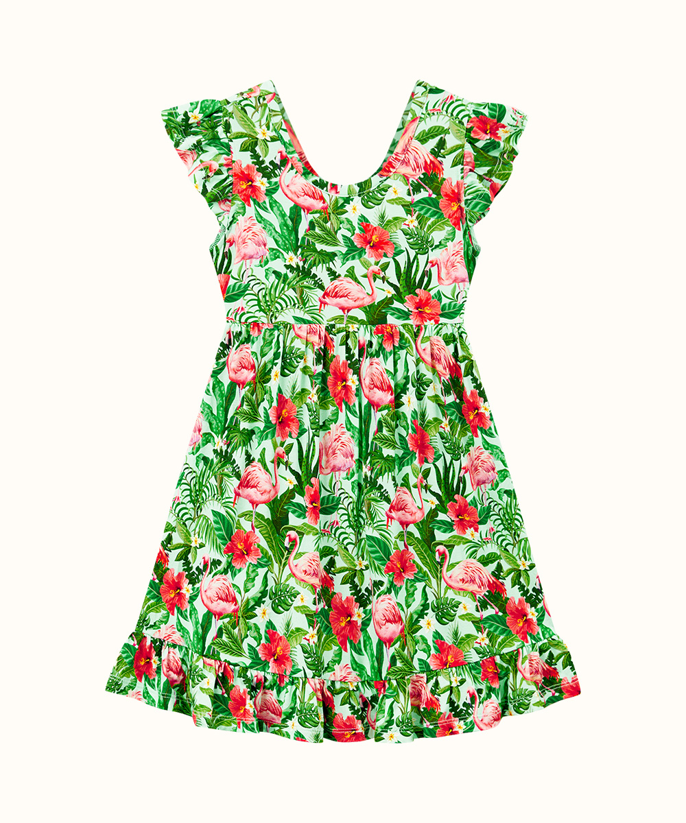 Girls Cutout on Back Sleeveless Dress