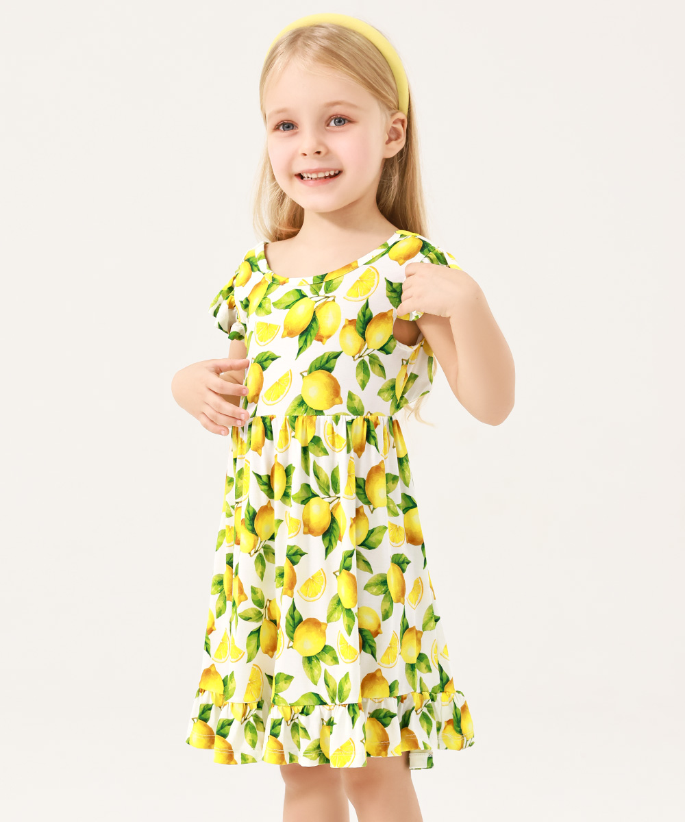 Girls Cutout on Back Sleeveless Dress