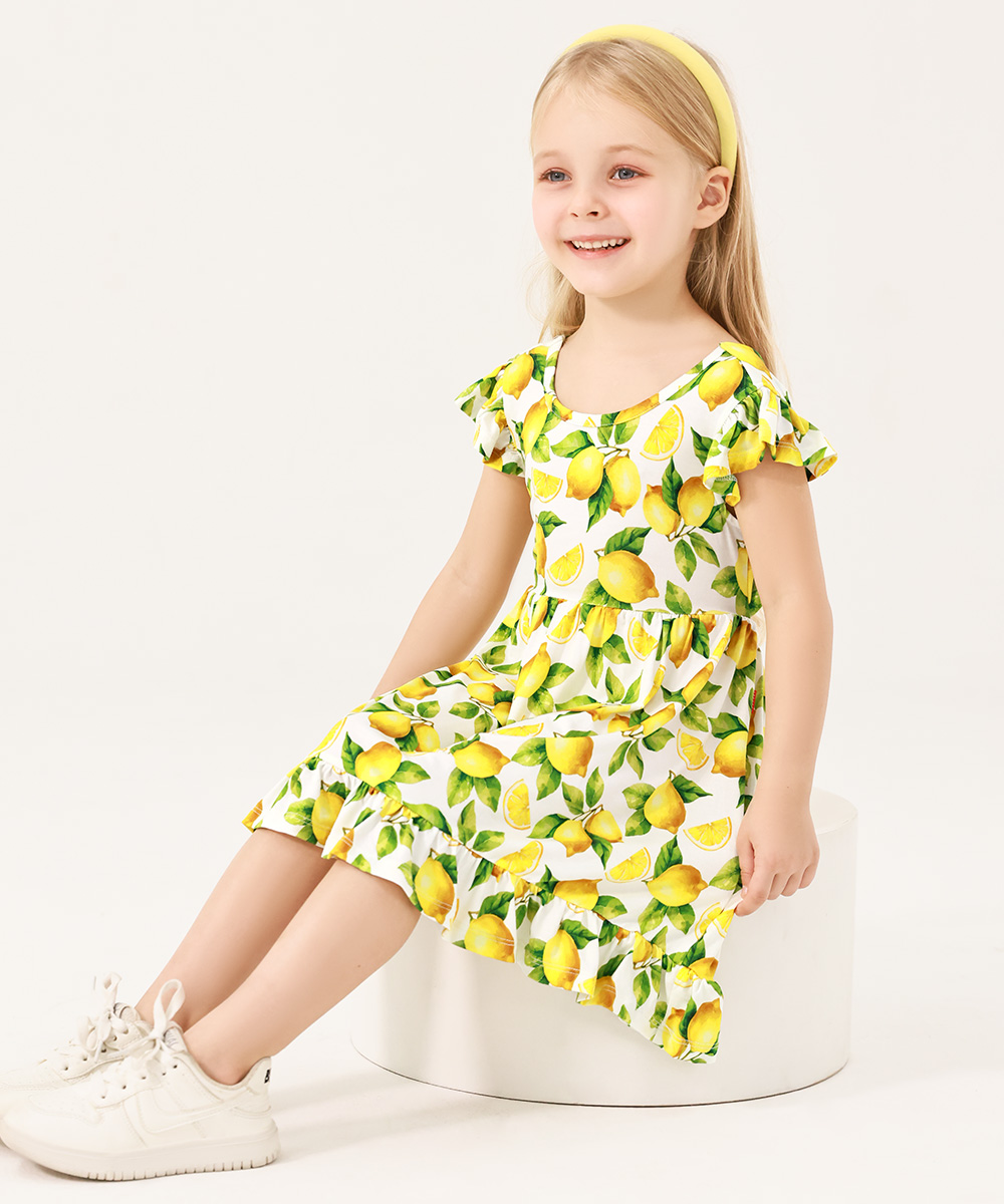 Girls Cutout on Back Sleeveless Dress