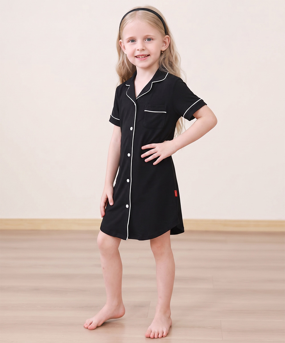 Girls Bamboo Sleepshirt Dresses | Short Sleeve