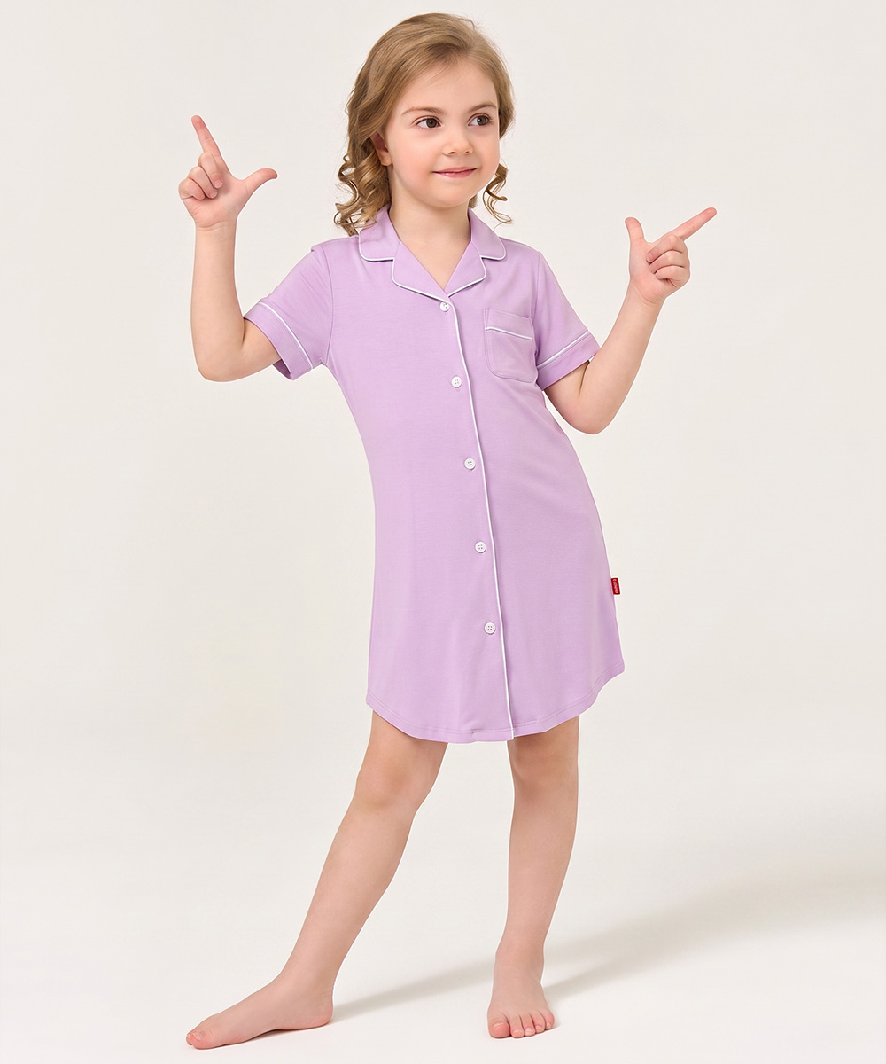 Girls Bamboo Sleepshirt Dresses | Short Sleeve