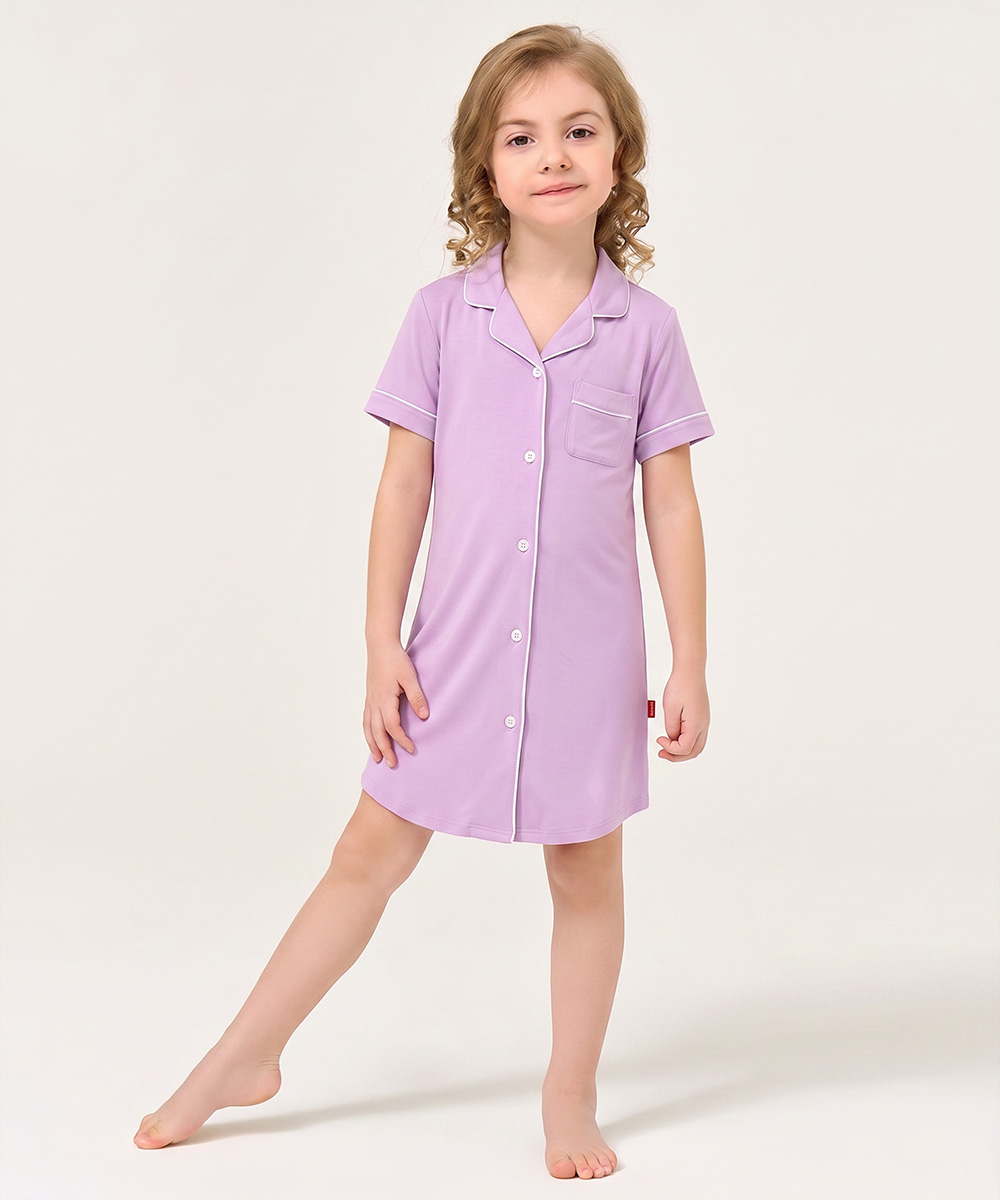 Girls Bamboo Sleepshirt Dresses | Short Sleeve