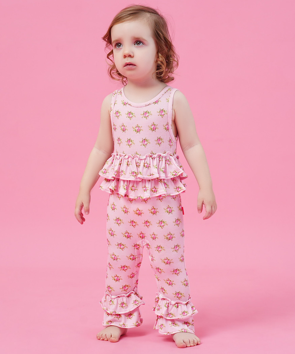 Bamboo Baby Girl Romper and Bell Bottoms