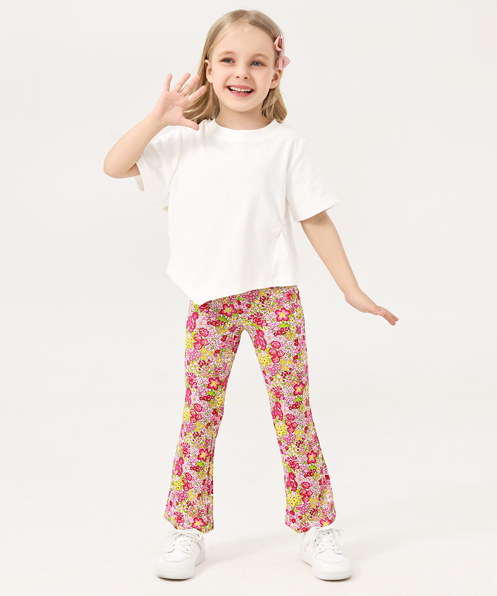Bamboo Kids Bell- Bottom Print Pants