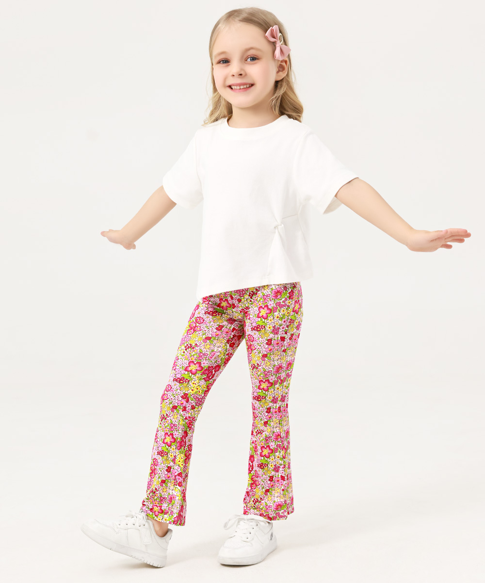 Bamboo Kids Bell- Bottom Print Pants