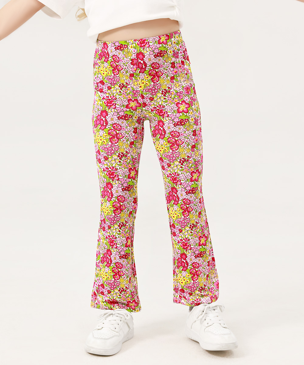 Bamboo Kids Bell- Bottom Print Pants