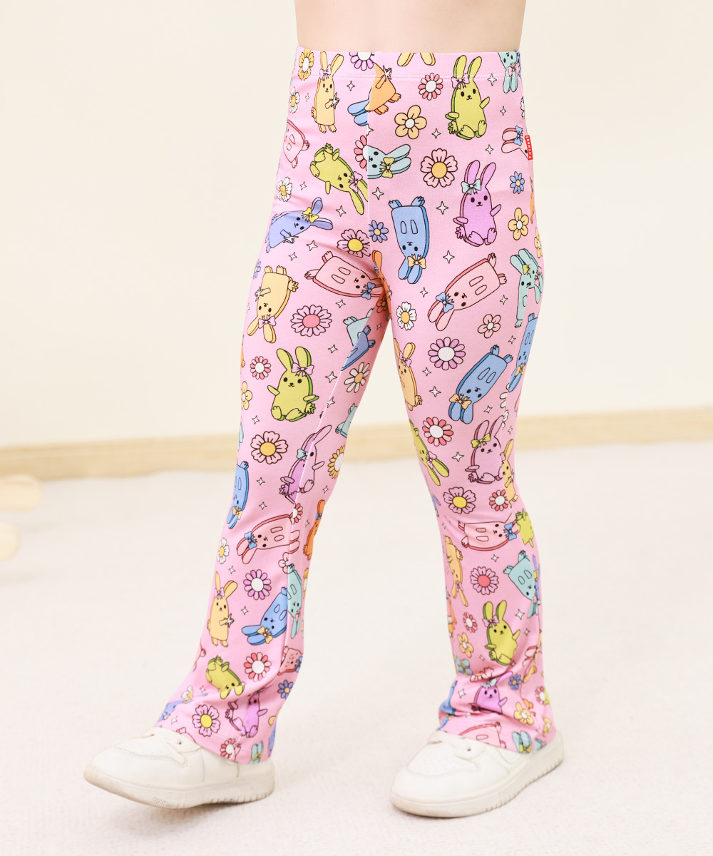 Bamboo Kids Bell- Bottom Print Pants