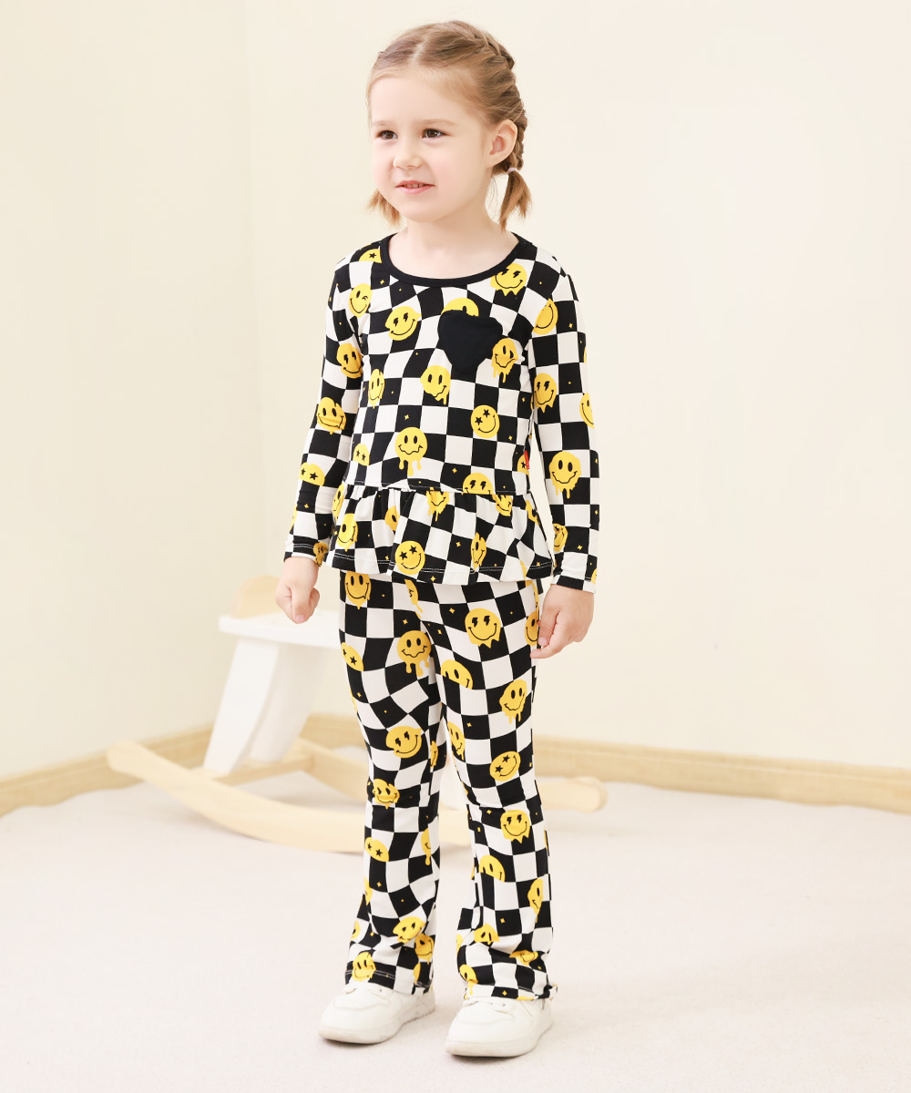 Bamboo Kids Bell- Bottom Print Pants