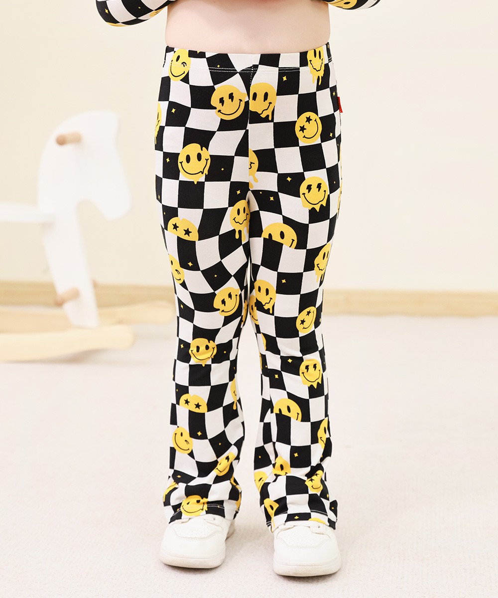 Bamboo Kids Bell- Bottom Print Pants