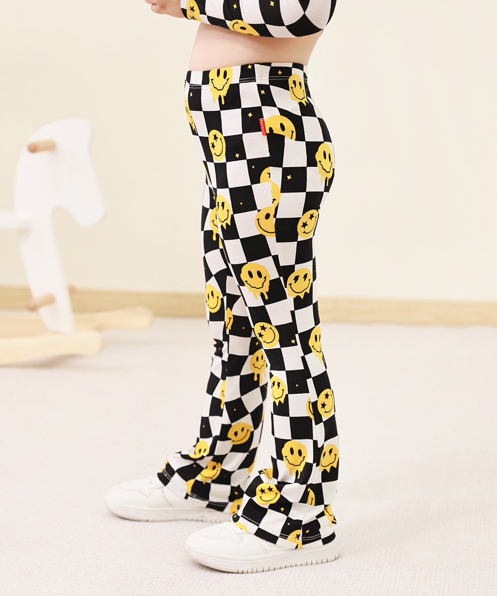 Bamboo Kids Bell- Bottom Print Pants