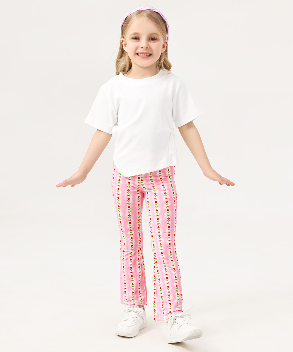 Bamboo Kids Bell- Bottom Print Pants