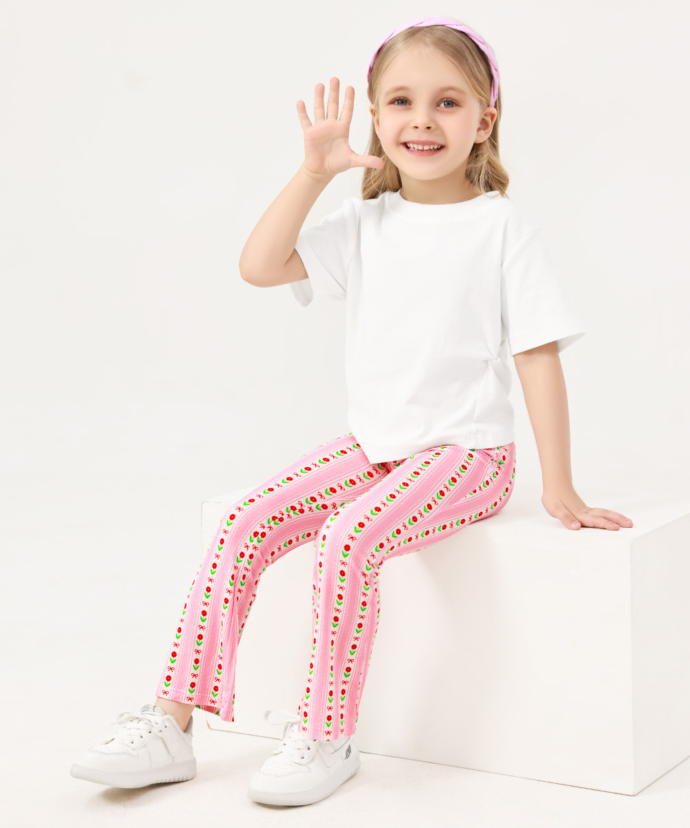 Bamboo Kids Bell- Bottom Print Pants
