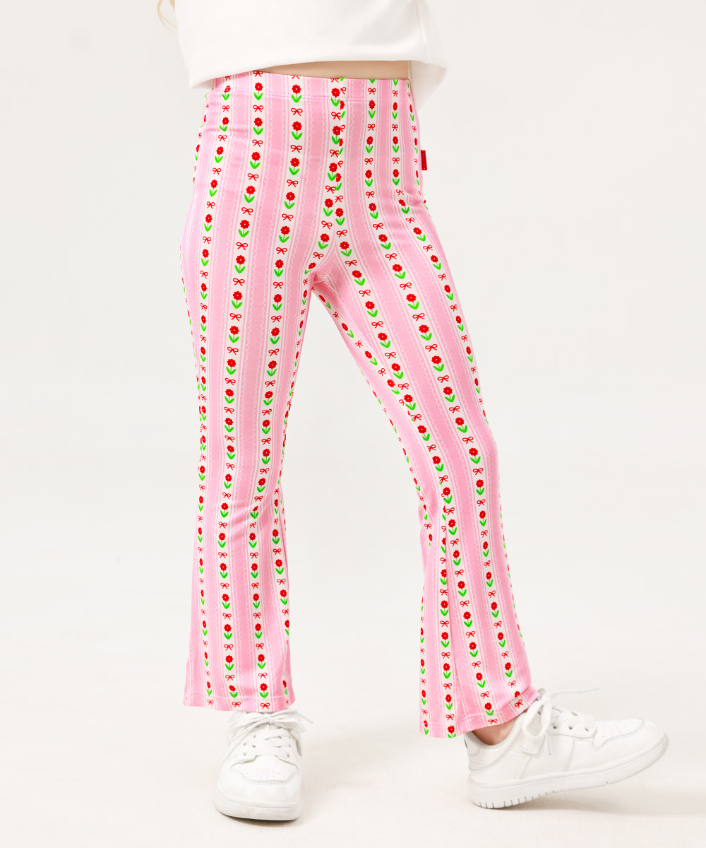 Bamboo Kids Bell- Bottom Print Pants