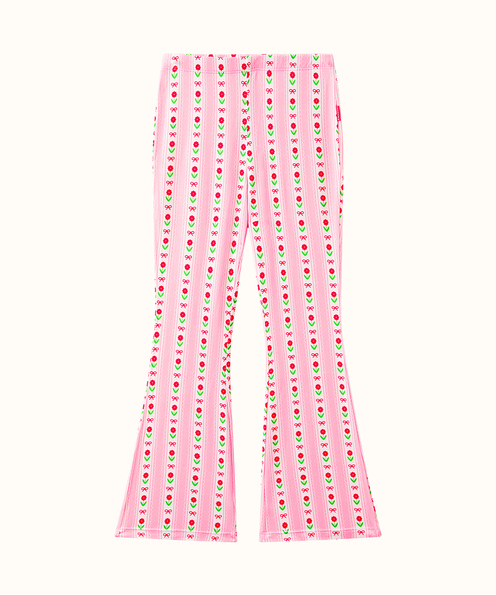 Bamboo Kids Bell- Bottom Print Pants