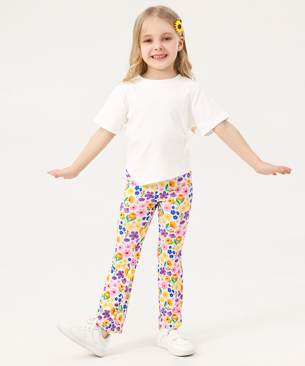 Bamboo Kids Bell- Bottom Print Pants
