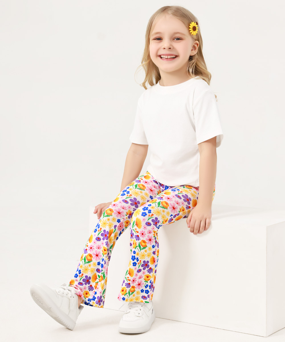 Bamboo Kids Bell- Bottom Print Pants