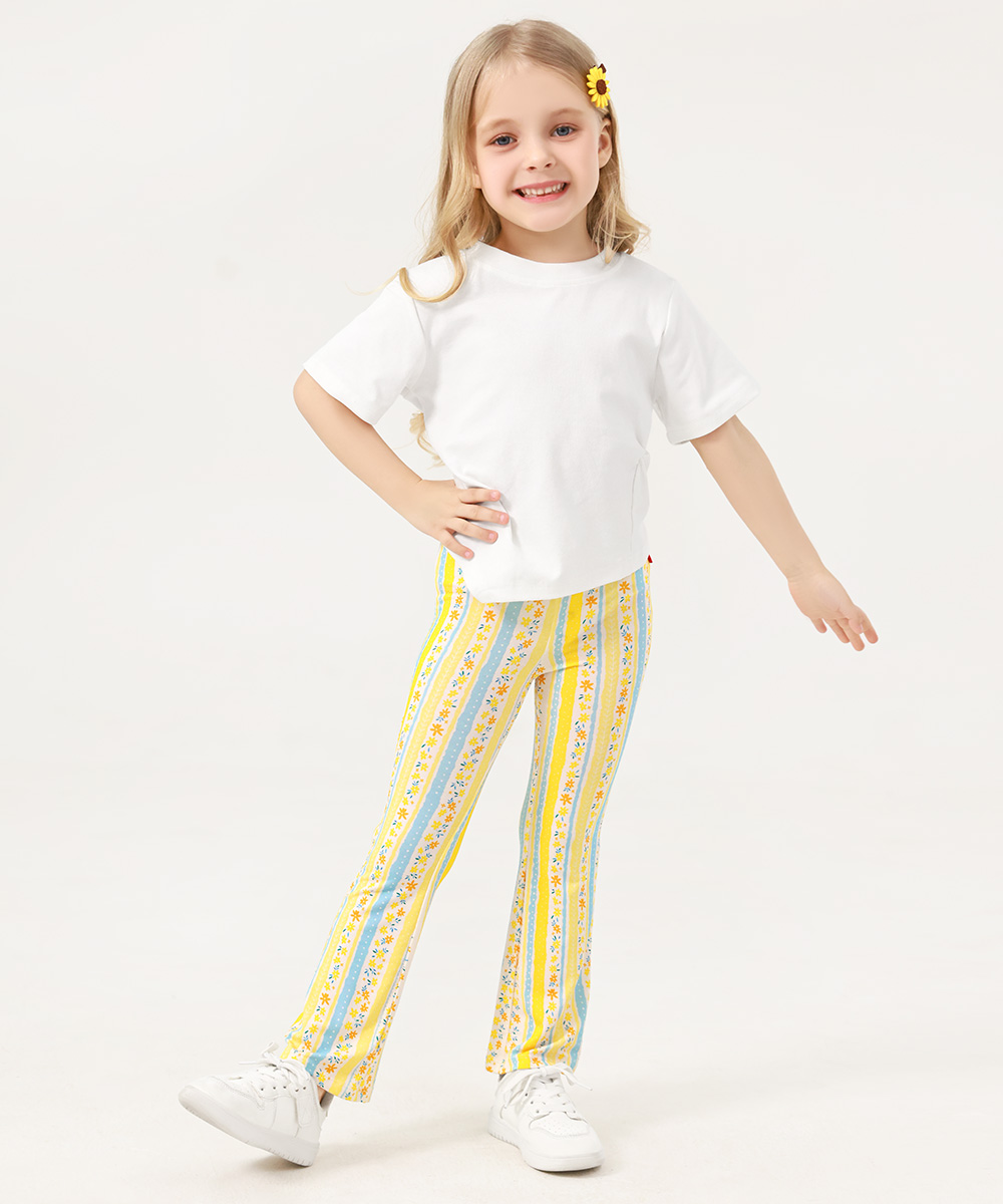 Bamboo Kids Bell- Bottom Print Pants